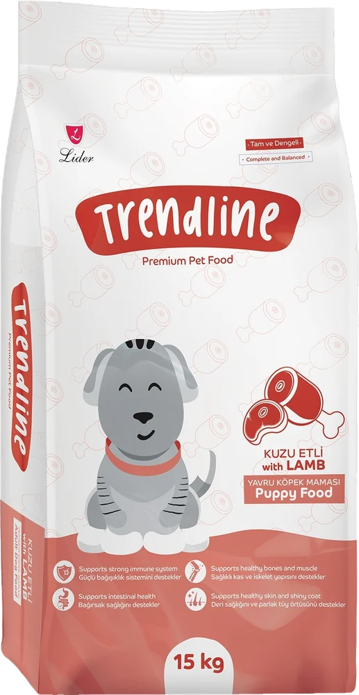 Kuzu Etli Yavru Köpek Maması ambalajı, ön