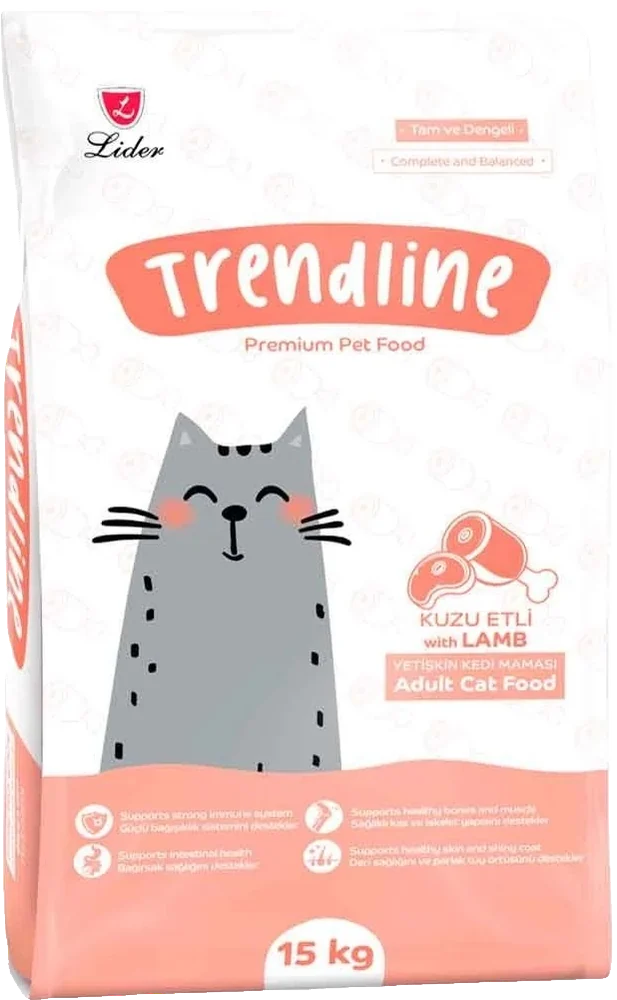 Kuzu Etli Yetişkin Kedi Maması ambalajı, ön