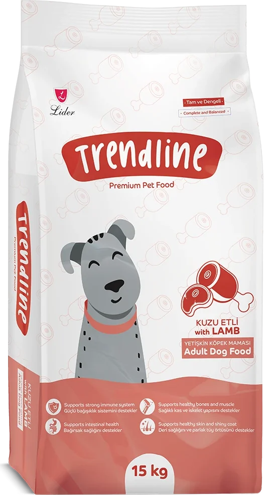 Kuzu Etli Yetişkin Köpek Maması ambalajı, ön