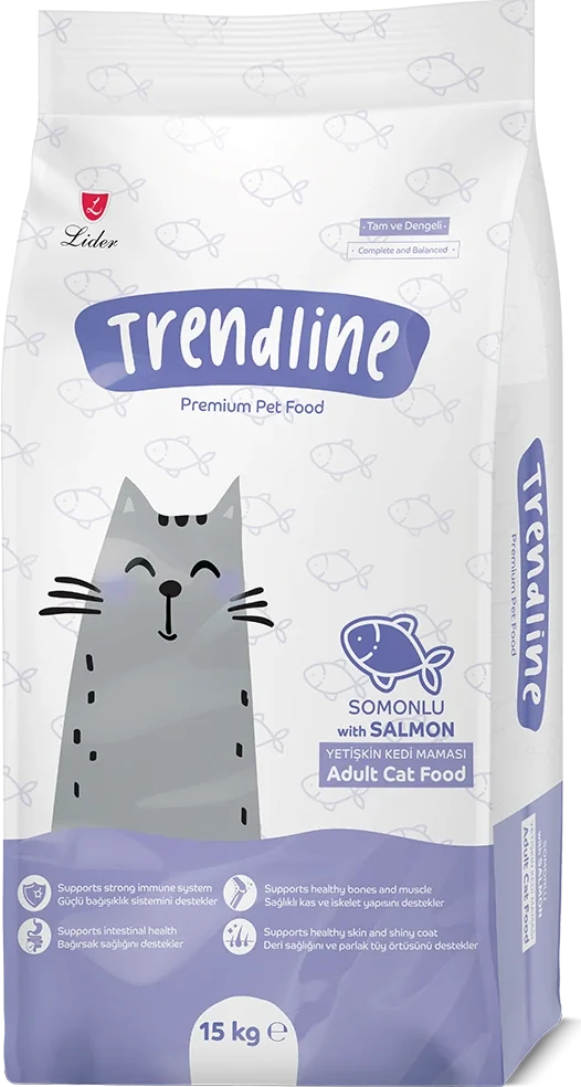 Somonlu Yetişkin Kedi Maması ambalajı, yan