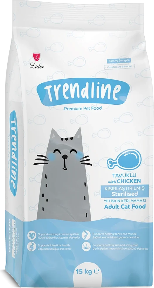 Tavuklu Kısırlaştırılmış Yetişkin Kedi Maması ambalajı, ön